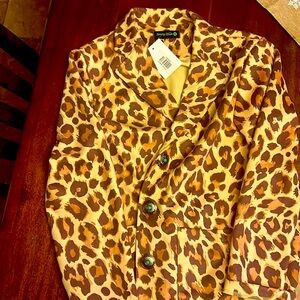 New with tags leopard blazer